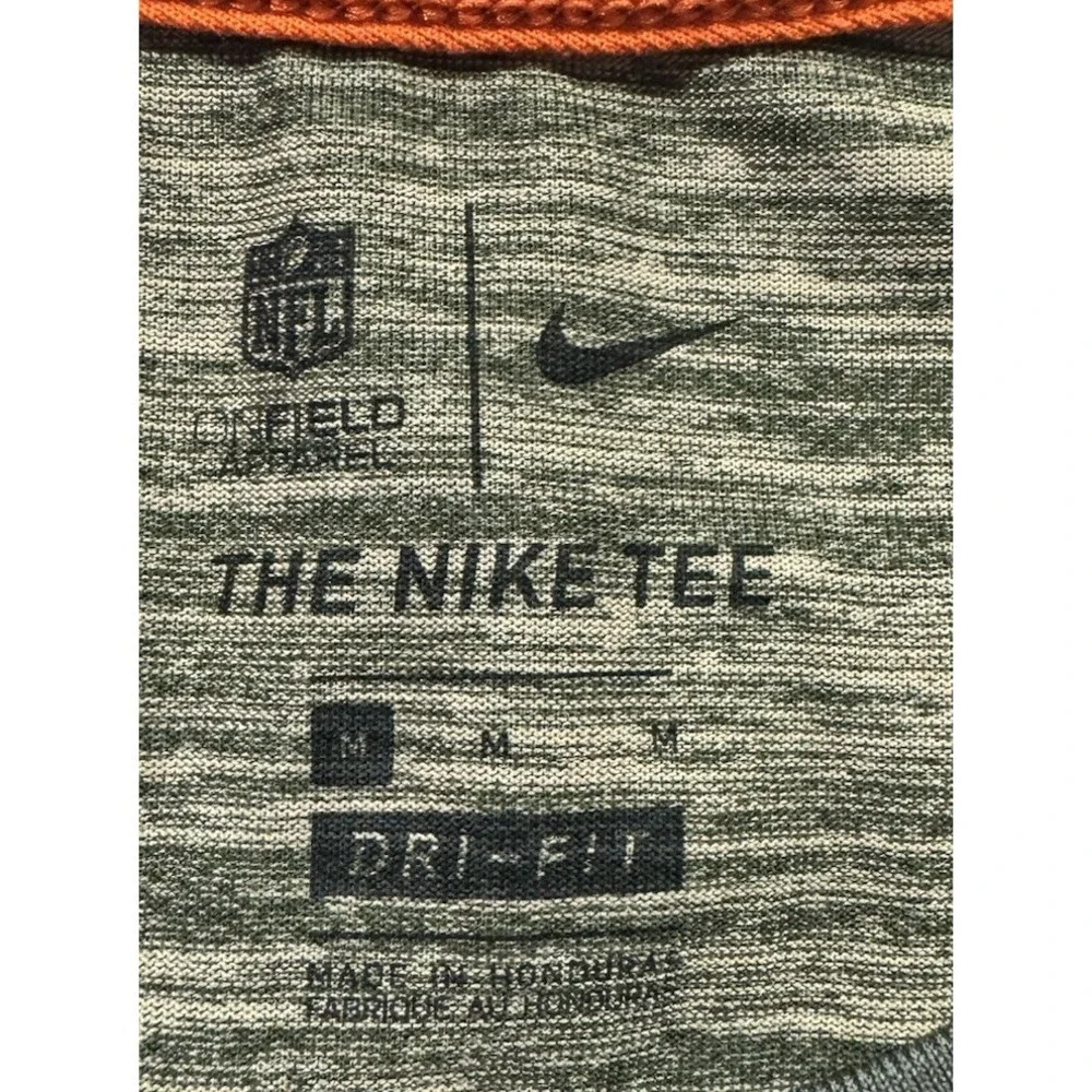 Nike Denver Broncos Salute to Service T-Shirt Womens Medium Green 3/4 Sleeve NFL